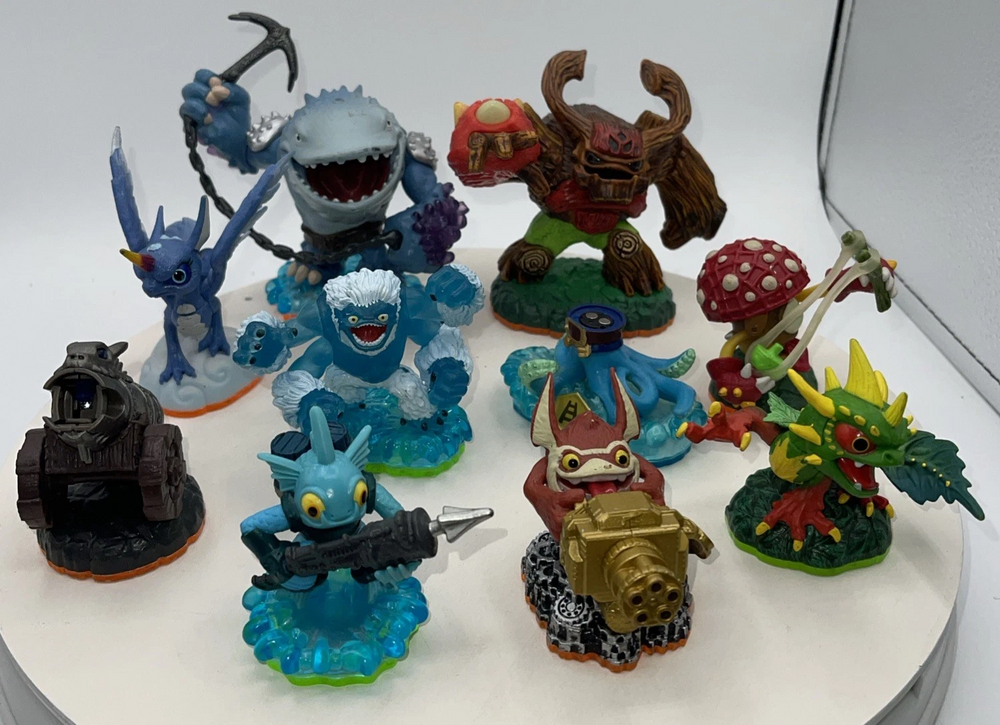 Skylanders Lot 10 Figures Thumpback Tree Rex Slam Bam Gill Grunt Whirlwind Set